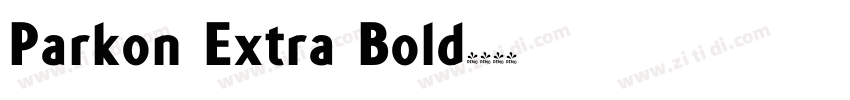 Parkon Extra Bold字体转换